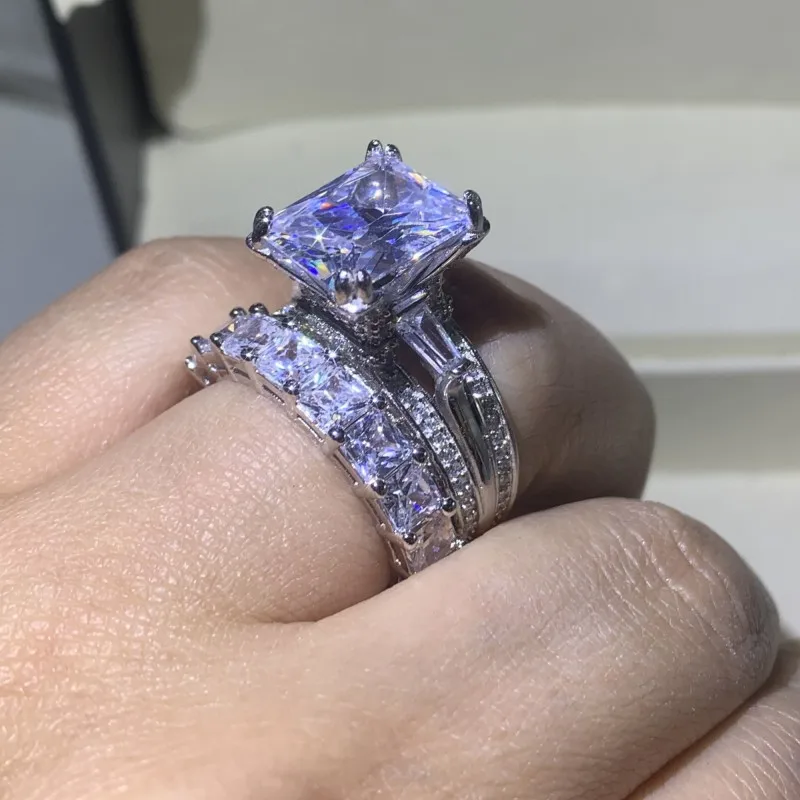 Anillos de plata de ley 925 con diseño de Torre Eiffel para mujer, sortija de boda, plata esterlina, Circonia cúbica, zirconia, circonita, zirconita, estilo clásico