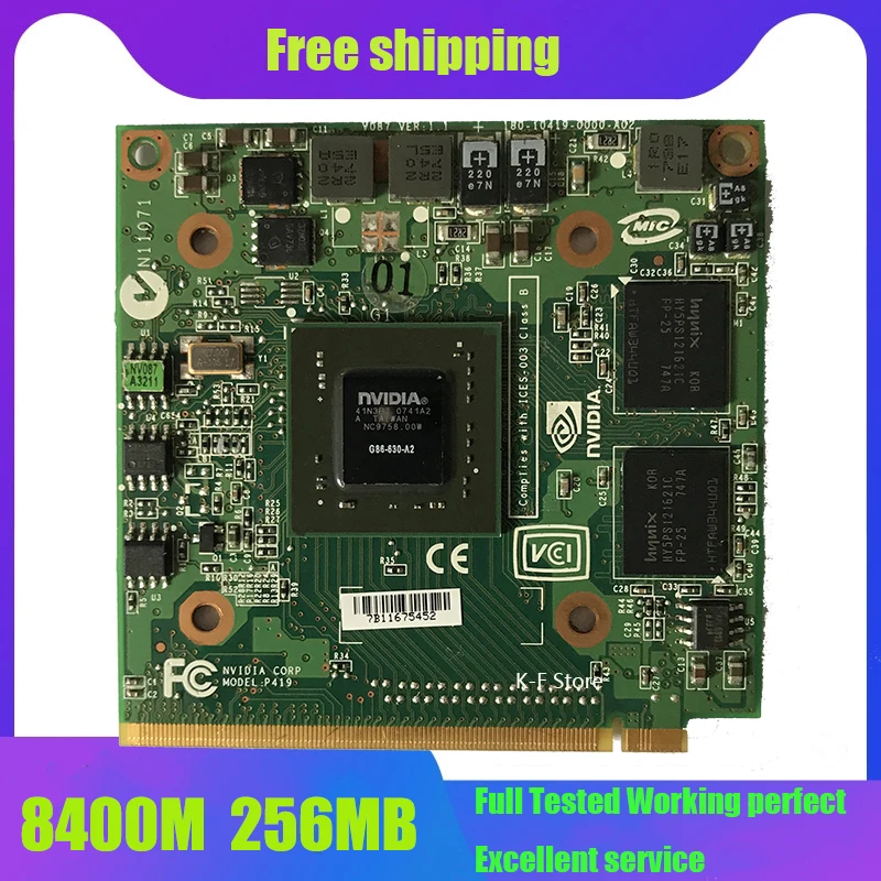 

8400M GT 8400M G MXM II DDR2 128MB G84-603-A2 Graphics VGA Card for Acer 4520G 5520G 5920G 7720 6930 Laptop