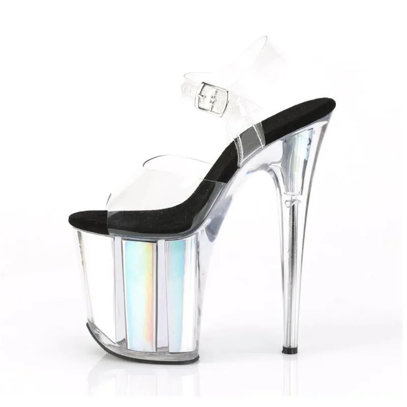 BBZAI New pattern Superior quality Super high heel ladies shoes 20CM Crystal Thin Heels Sandals shoes Waterproof 10CM 34-45 46