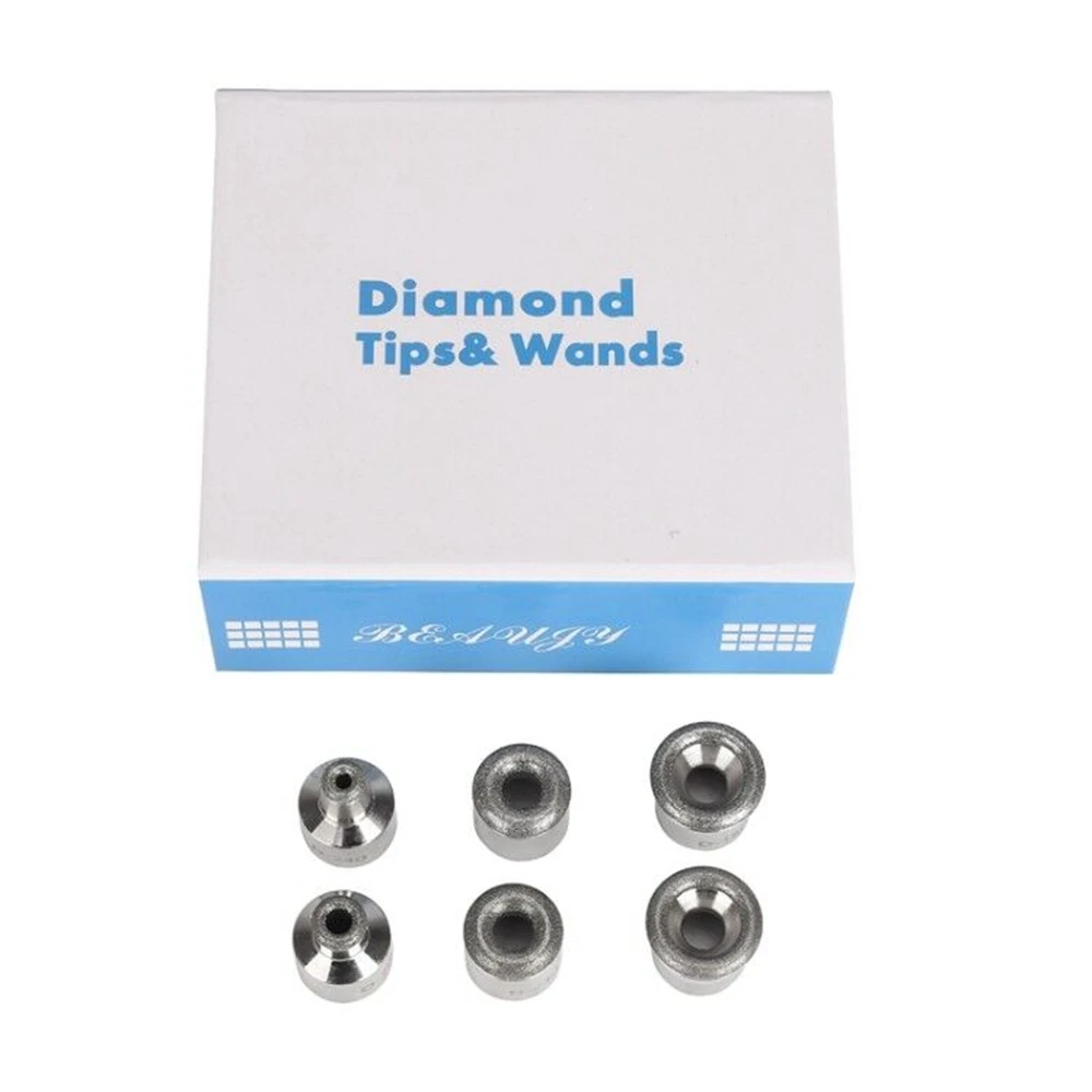 Diamond Microdermabrasion Spare Parts 9 Tips 3 Wands For Facial Skin Peeling Blackhead Remover Face Care Salon Beauty