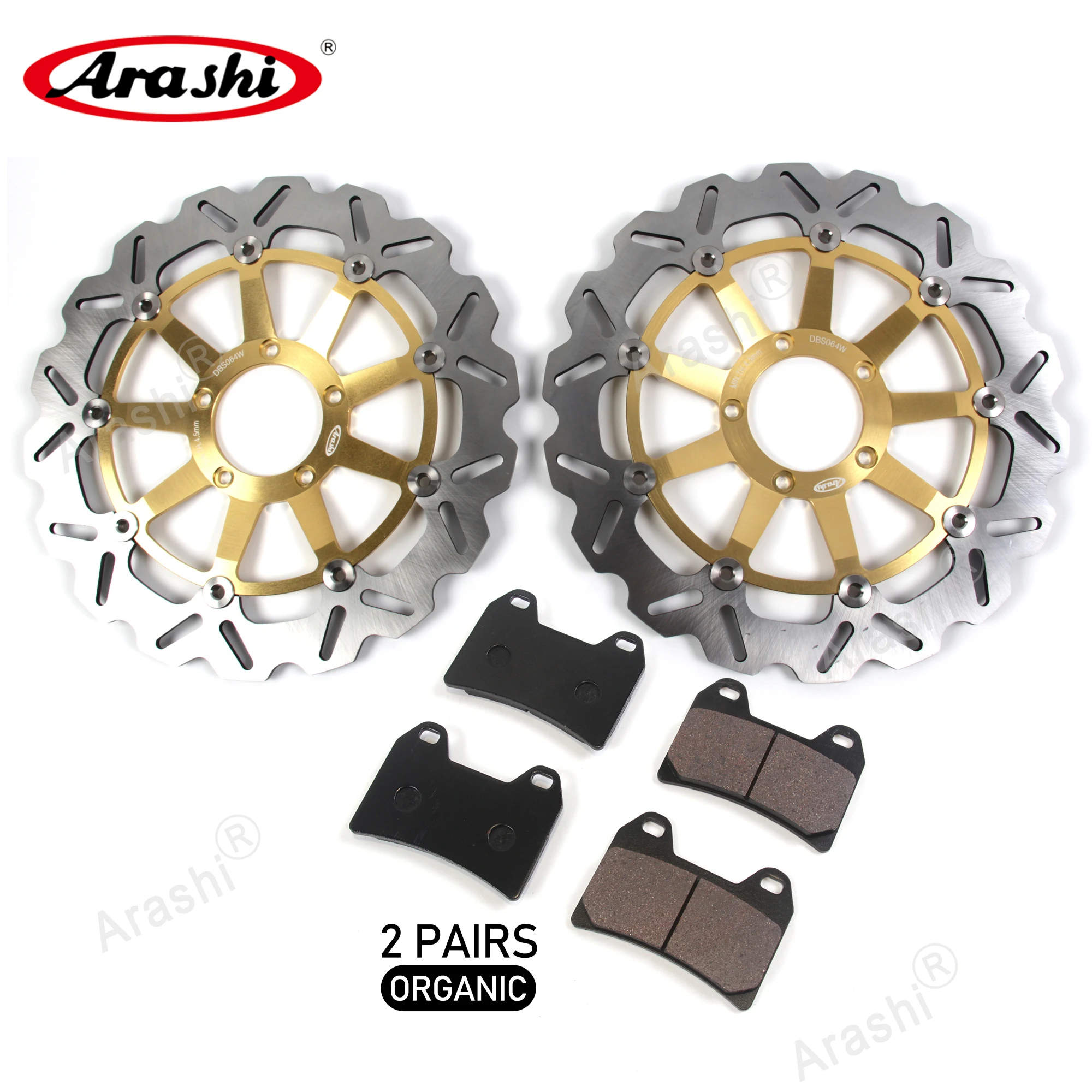 

ARASHI CNC Front Brake Disks Rotors Floating Disc Brake Pads For DUCATI 848 2008 2009 2010 / Monster 1100 S 2009 2010