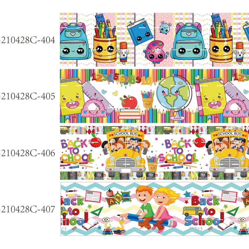 

Корсажная лента с принтом «назад в школу» для детей, «сделай сам», 22 мм, 25 мм, 38 мм