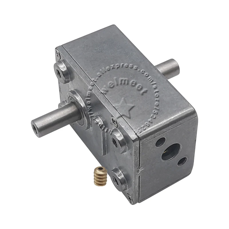 46x32 Full46x32 Full Metal Gearbox Dual Shaft Turbo Worm Motor Speed Reduction Speed Reducer For JGY370 #2