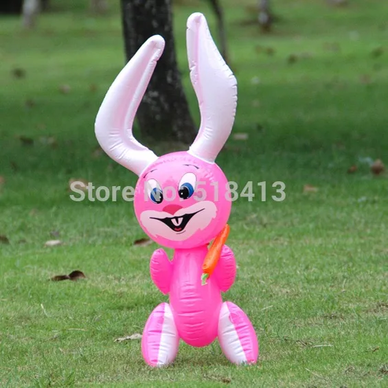 Large Pvc Toys Inflatable Animals 2-4 Years Lovely Radish Rabbits Kindergarten Children's Toy Funny Birthday Party Gifts 2020