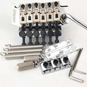 Wilkinson Wodl1 Licensed 6 Strings Double Electric Guitar Block System Tremolo Bridge 42mm R2 SILVER CHROM 8 Main Sales Bridge Guitar Wilkinson - №5