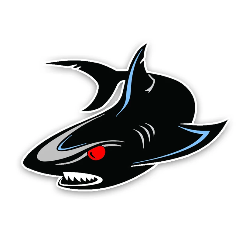 Beautiful Cartoon Angry Shark Colored Car Sticker Motorcycle Accessories Superior Quality Vinyl Decals Waterproof Kk15*11cm