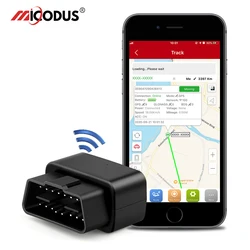Micodus-Mini rastreador GPS OBD2 para coche, localizador GPS de seguimiento en tiempo real, alarma de descarga y enchufe, aplicación gratuita Geofence con Sim, MV33