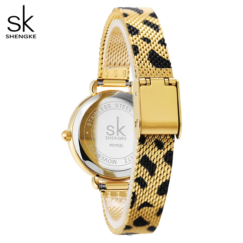 Shengke New Women Watches Gold Leopard Sexy Dial With Quality Japanese Quartz movement For Party Night Club Relogio Feminino