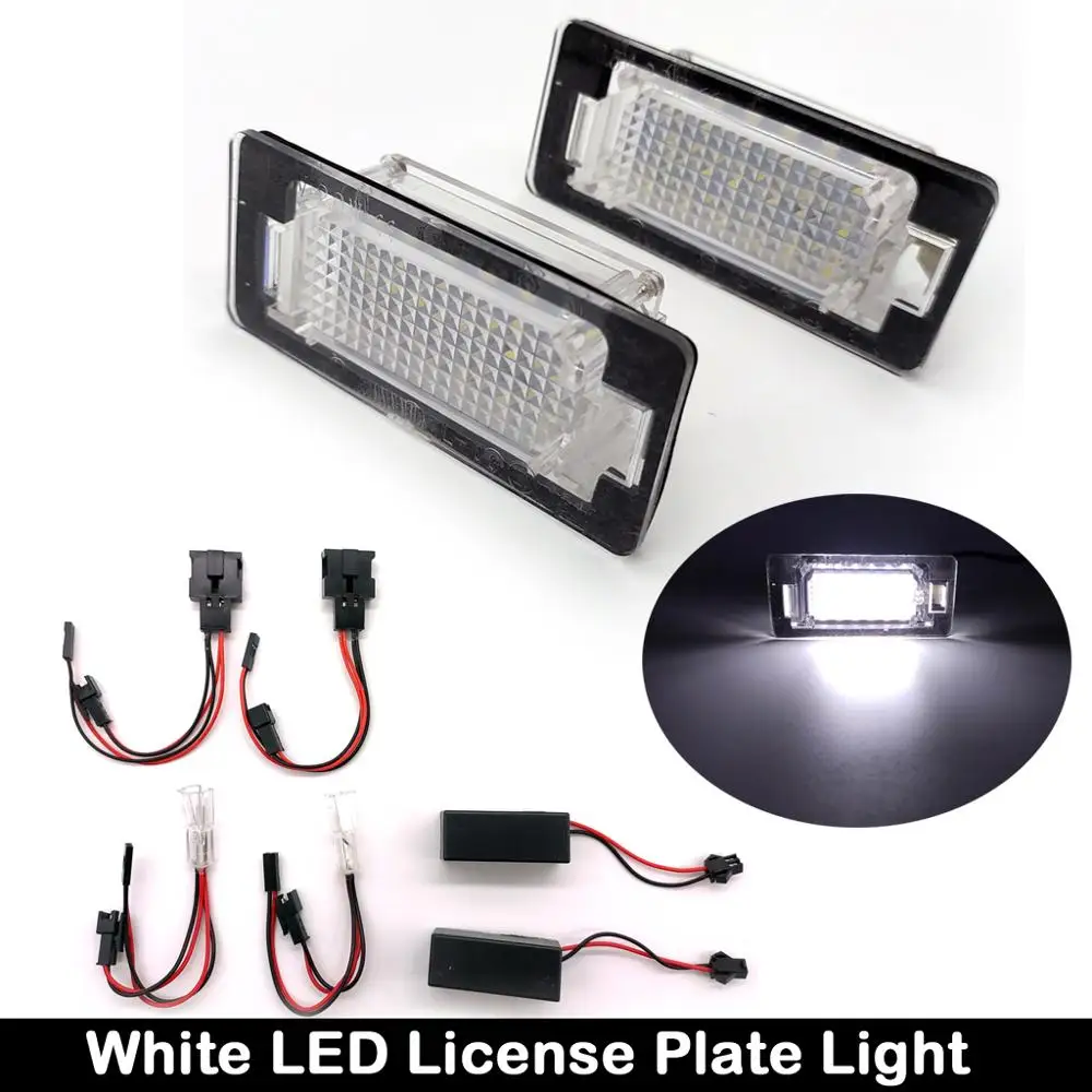 

2 предмета в комплекте, для Audi A1 A4 A5 A6 A7 Q5 RS5 (ТТС) для VW Golf Jetta для сиденья для Skoda OCTAVIA III Белый светодиодный номерной знак светильник номерной знак лампа