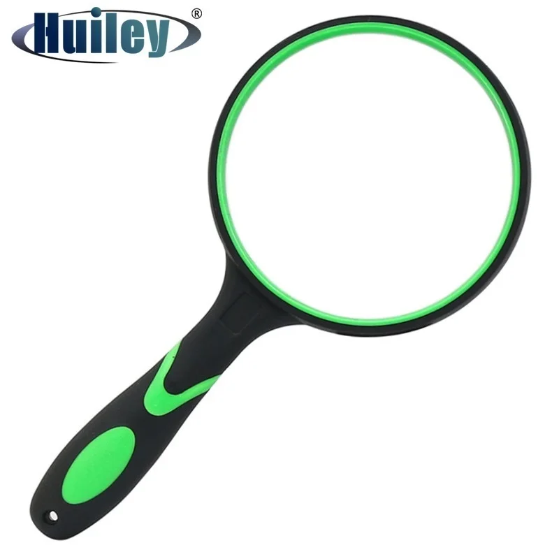 Handle Magnifying Glass 3X Handheld Reading Magnifier Handheld 100 mm Magnifying Lens Non-slip Soft Handle Old People Students