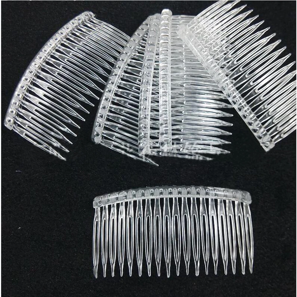 18 teeth Bridal Veils Plastic comb 8*4.5cm inserted comb manual DIY wedding Veil combs Wholesale