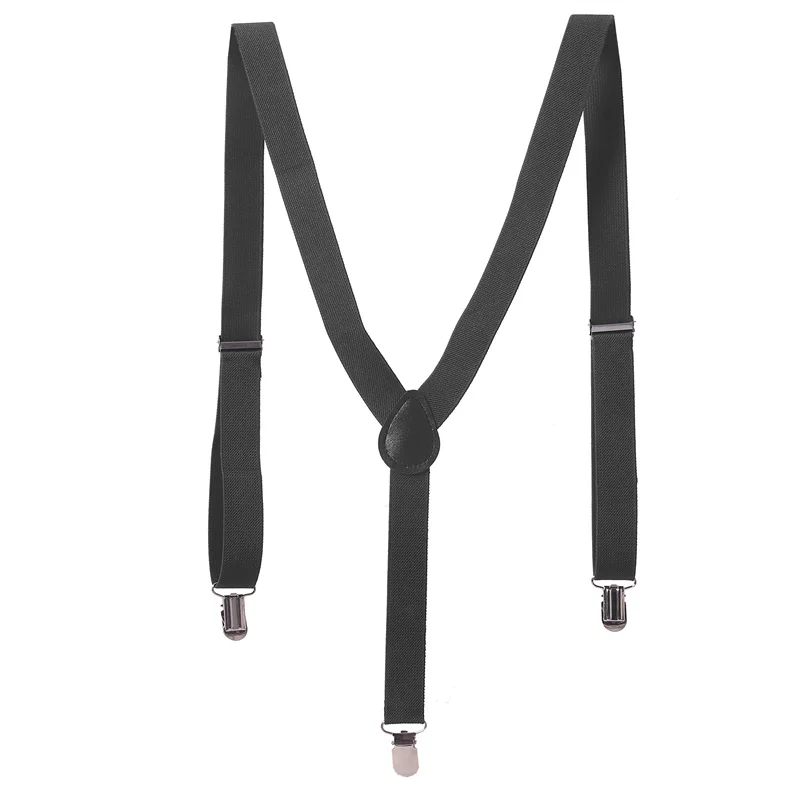 Mens Womens Unisex Clip-on Suspenders Elastic Y-Shape Adjustable Braces Solid Colorful For Female Male Fashion Accessory