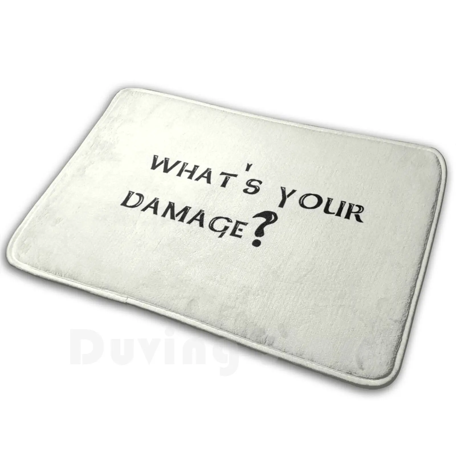 What's Your Damage ? Carpet Mat Rug Cushion Soft Non-Slip Heathers 80 S Whats Your Damage Broadway Musical Heather The