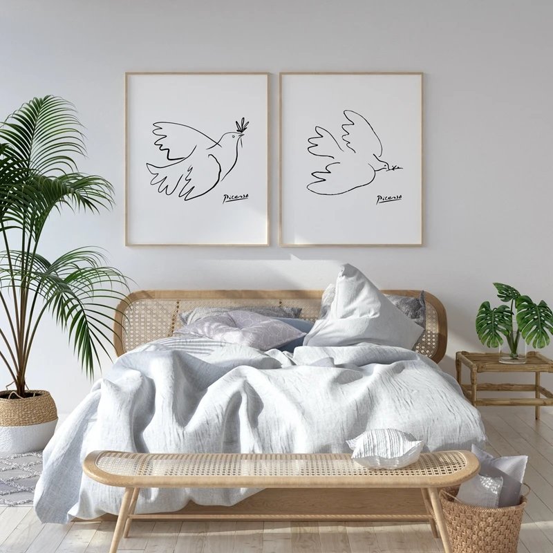 Pablo Picasso Print Animals Abstract Art One Line Drawings Painting Pictures Sketches Minimalist Wall Art Canvas Prints