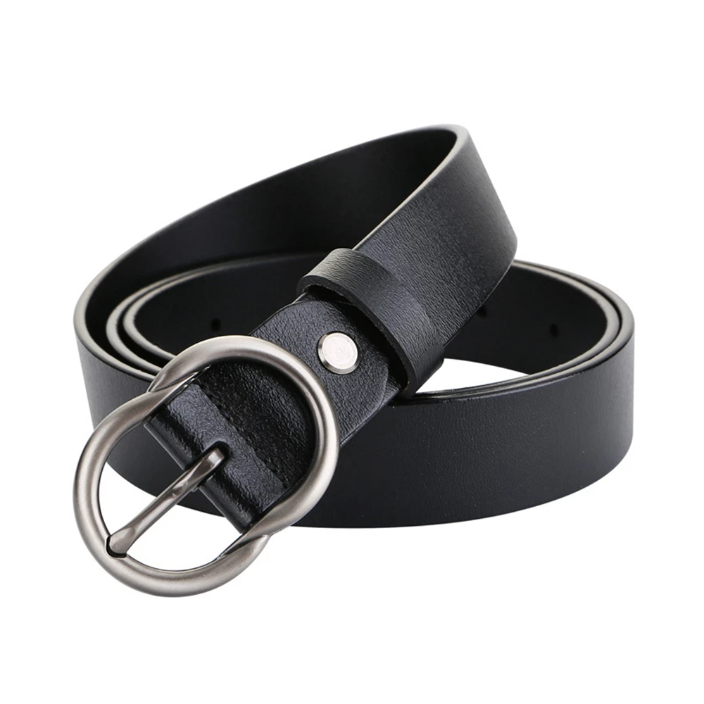 LA SPEZIA Women Belt Genuine Leather Ladies Waist Belt Pin Buckle Solid Red Black White Coffee Casual Women Leather Belt 110cm