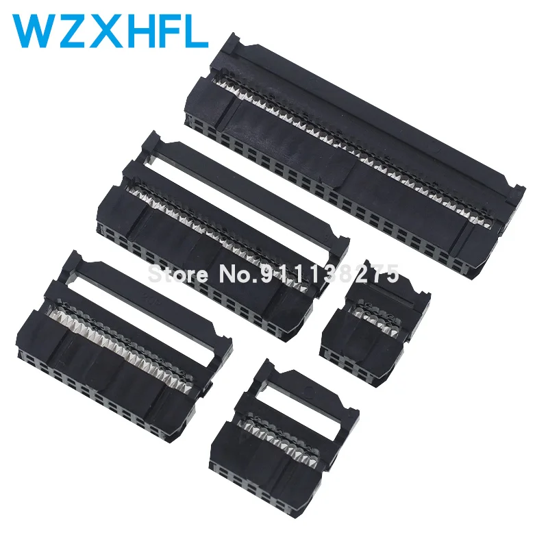 10PCS FC-6/8/10/12/14/16/18/20/30/40/50 Pins Female Header IDC Socket Connector 2.54MM pitch FOR 1.27MM Ribbon Cable Connector