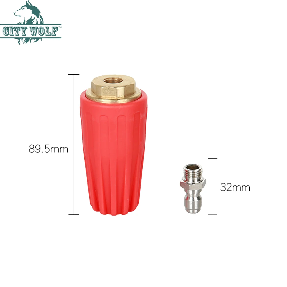 5000PSi High Pressure Washer 360 Rotary Turbo Ceramic Valve Nozzle Cleaning Industrial Commerical Car Washer Cleaning Accessory