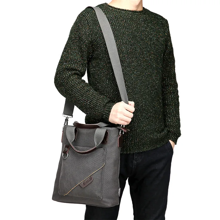 High Quality Men\'s Shoulder Bag Travel Crossbody Bag Vintage Tote man Laptop Messenger Bag canvas male Handbags bolsas