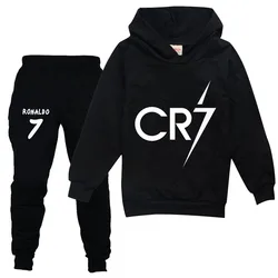 CR7 Cosplay Boys Girls Clothing Sets Spring Autumn Kids Outfits Hoodie Shirt+Pants 2Pcs Tracksuit Children Clothes Jogging Suit