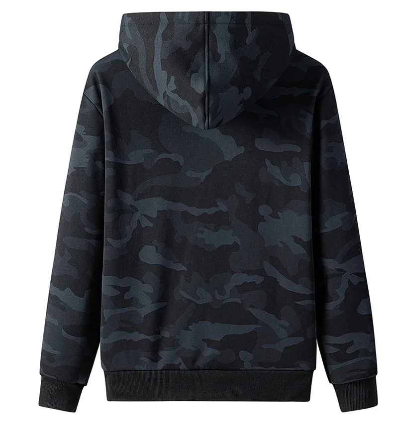 Men's large Hoodie camouflage Sweatshirt 9xl 140kg oversize 5XL 6xl 7XL 8xl summer long sleeve zipper pocket blue big jacket