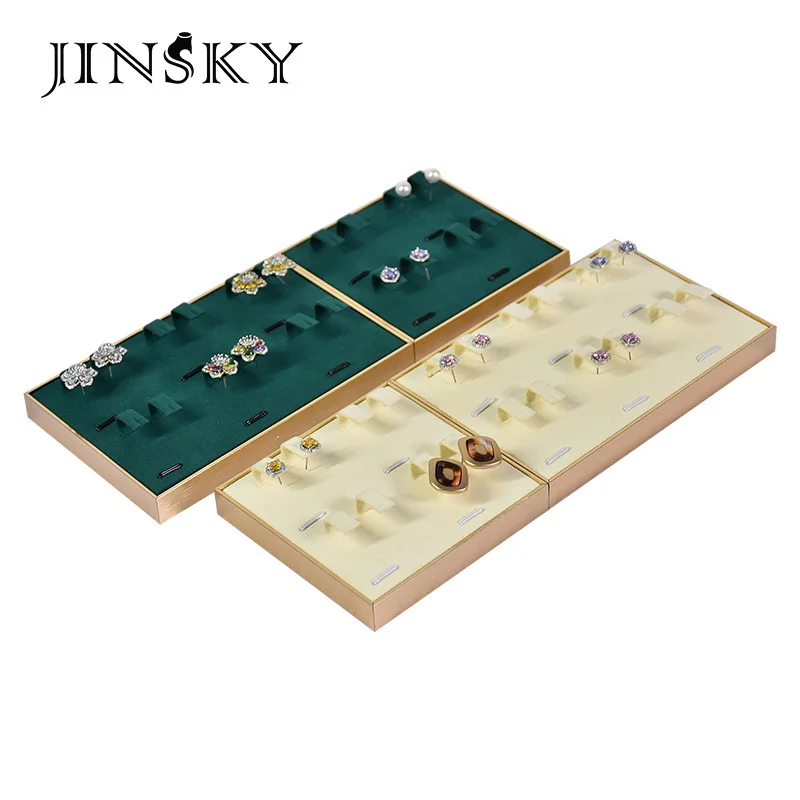 Metal frame jewelry, watch goods, jewelry shooting props, ear studs, display microfiber creative jewelry tray