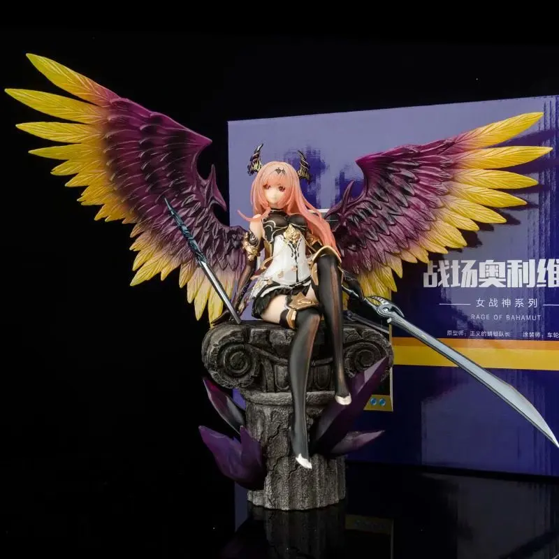 Classic Game Anime Statue Rage Of Bahamut Dark Angel Olivia Sexy  Huge 27cm Height Figure Model Toy