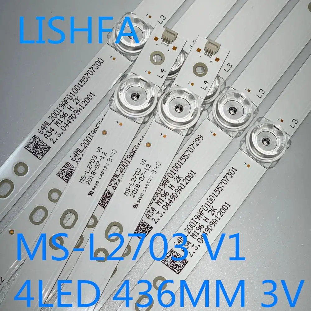 30-50-80PCS High quality original light bar to maintain TV backlight MS-L2703 V1 3V 436MM 64ML200 A34 M196 H 2K 2.3.0449D9A12001