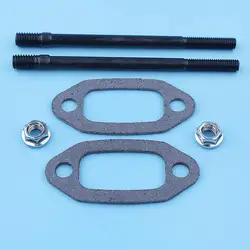 Muffler Exhaust Stud Nut Bolt Gasket Kit For Husqvarna 61 266 66 162 Chainsaw M5 x M6 Replace 501686501 503222302 Garden Tools