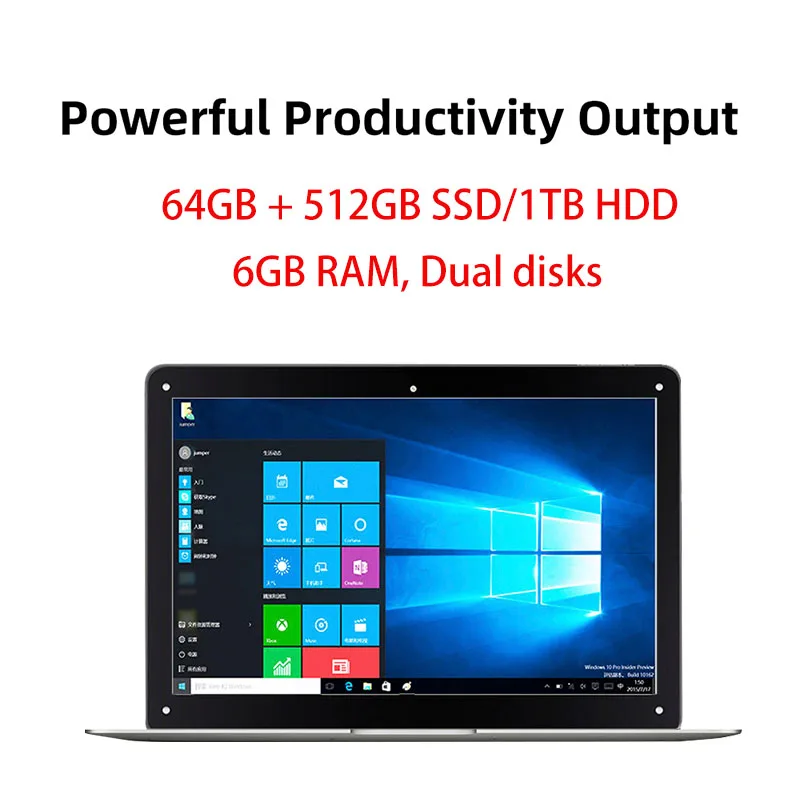 14 cal tanie laptopy 6GB pamięci RAM maxi 512GB SSD/dysk twardy o pojemności 1TB zeszyt szkolny WiFi Bluetooth Windows 10 przenośny Laptop