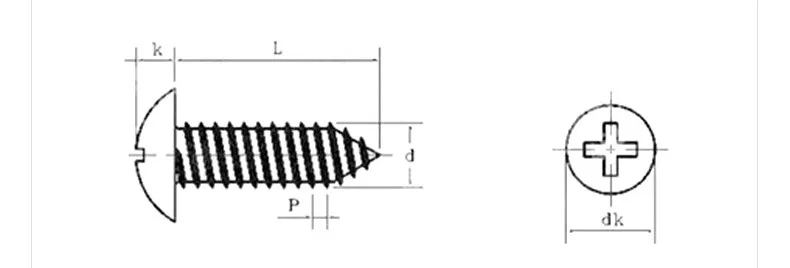 ZONSANTA Kreuz Einbau Truss Kopf Selbst-blechschraube M3 M4 M5 M6 304 Edelstahl Phillips Pilz Regenschirm Kopf holz Schraube – Detail 1