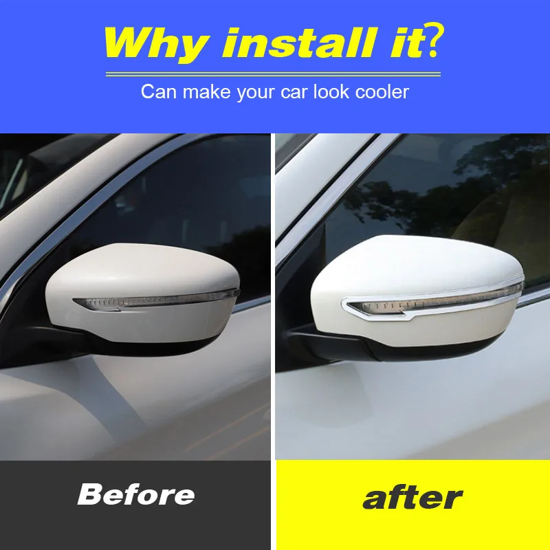 Hivotd For Nissan Qashqai j11 Dualis X-trail 2019 Accessories Rearview Mirrors Decoration Strips Stickers Exterior Car Styling