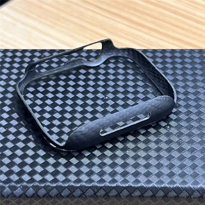 Genuine Real Carbon Fiber Matte Case, Bumper Frame Cover, 41mm, 45mm, Apple Watch Series 8, 7, 6, 5, 4
