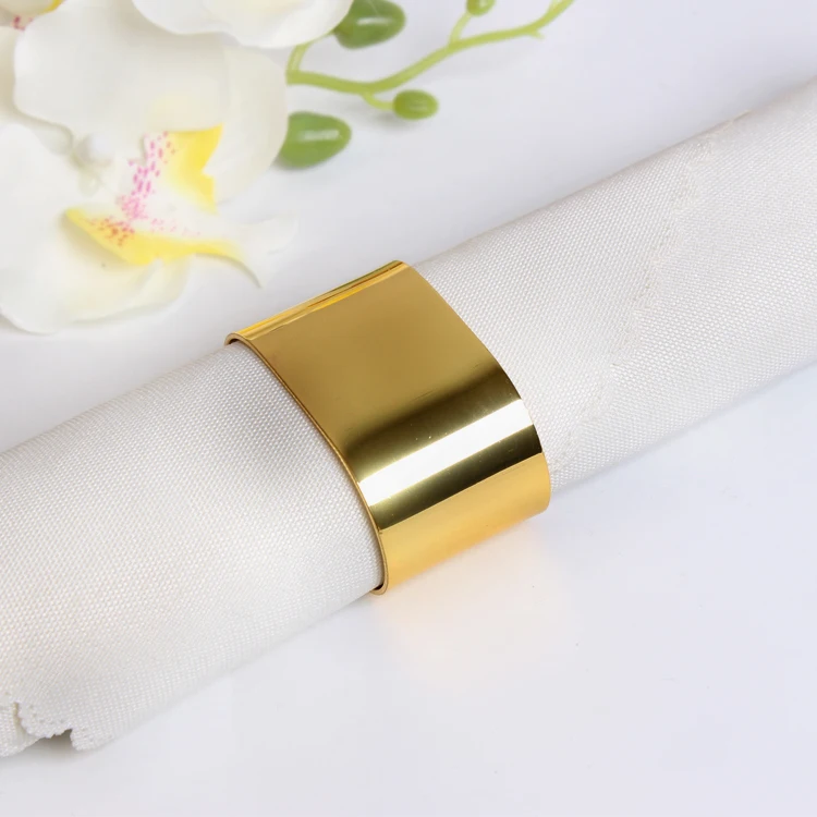 Classic Napkin Ring Buckle, European-style, Western Food Buckle, Glossy, Modern, Simple, 10Pcs