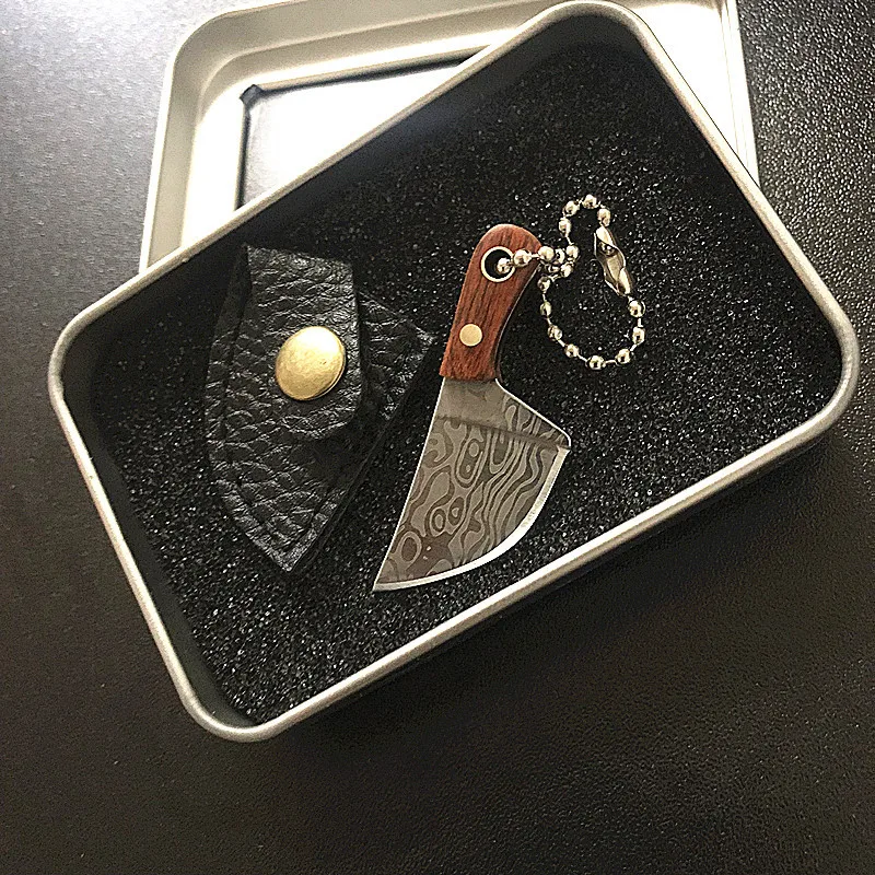 فاسق سكين صغير الفأس المفاتيح حلقة رئيسية للنساء الرجال الإبداعية كول أدوات المطبخ المصنوعة من الفولاذ المقاوم للصدأ حقيبة سيارة Airpods صندوق اكسسوارات #4