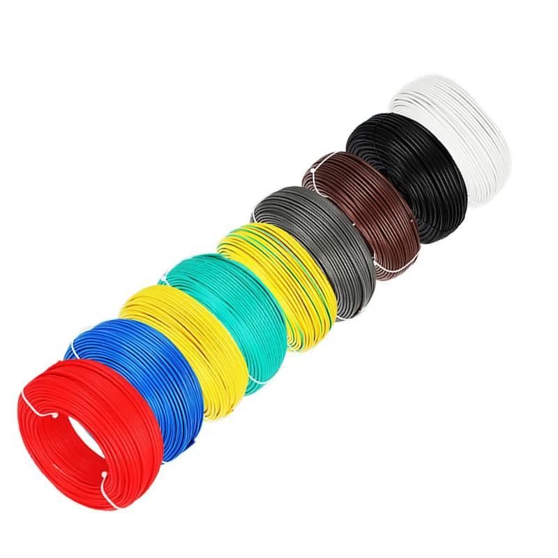 100 Meters/Lot RV Electronic Cable 22/20 AWG Single Core Multi-Strand Pure Copper PVC Flame Retardant Fexible Wire  LED Line DIY