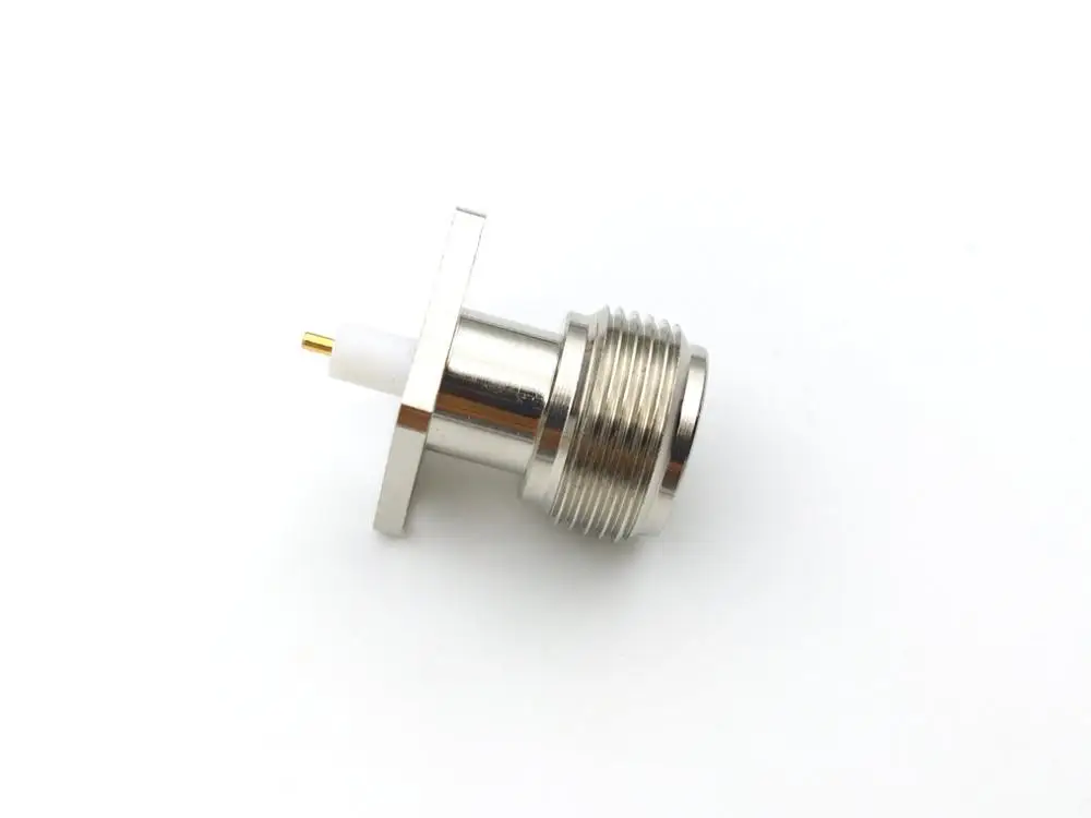 20pcs copper N type female RF Adapter N Type Connector FeMale RF COAX connector 4-hole panel mount 17.5x17.5mm