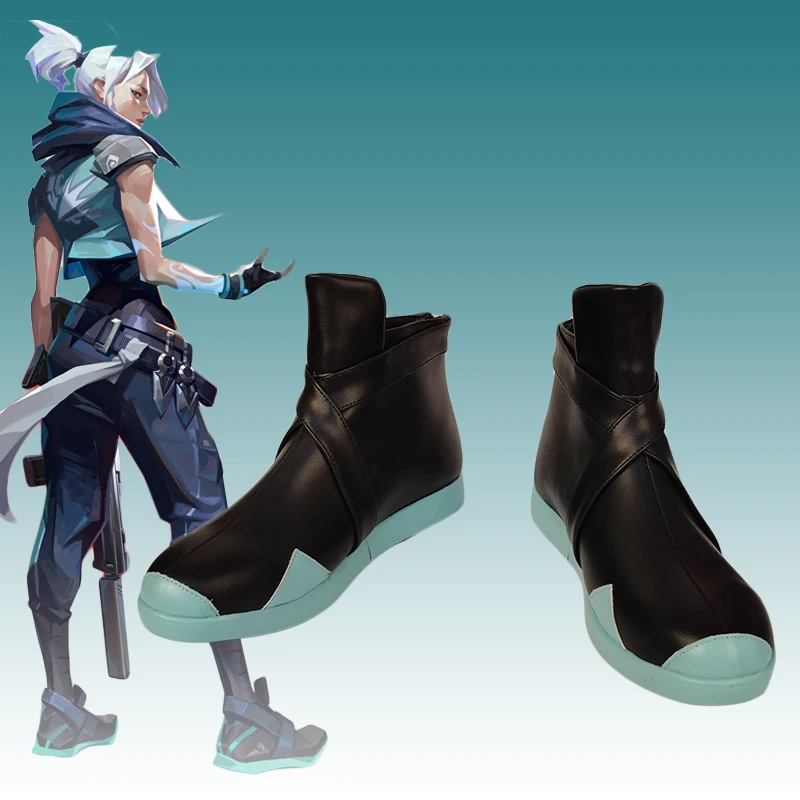 Gioco Valorant Jett scarpe Cosplay per donne adulte e stivali da uomo