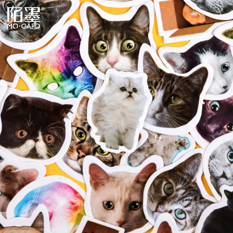 46 pcs/box cute Cat Appreciation Decorative Stationery Planner Stickers Scrapbooking DIY Diary Album Stick Lable