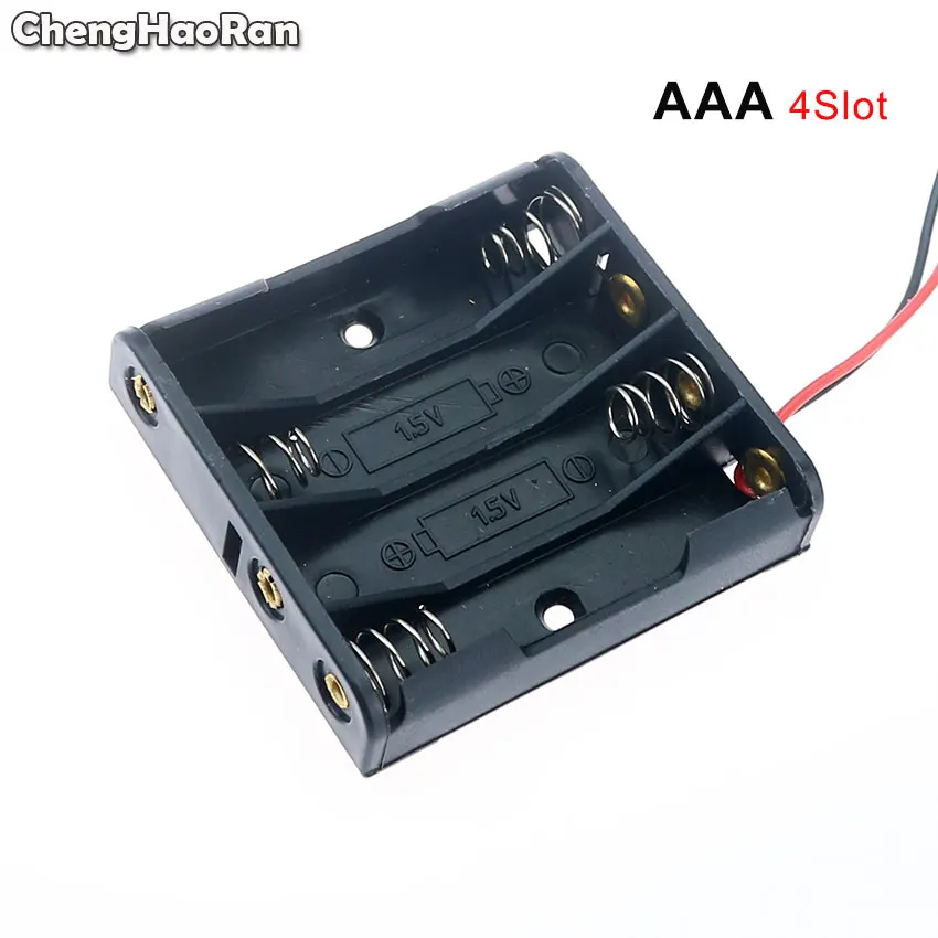 Chengaoran – boîte de rangement pour piles AAA, 1x2x3x4x6x8x, câble en plastique ABS, noir, LR3 HR3