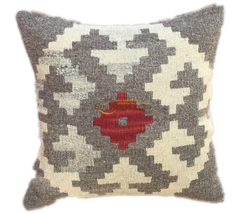 Kilim Kilrim Wool Manual Weave Nation Disturbance Sago Second Continuous System Countryside Wind 50x50 Pillow Cushion