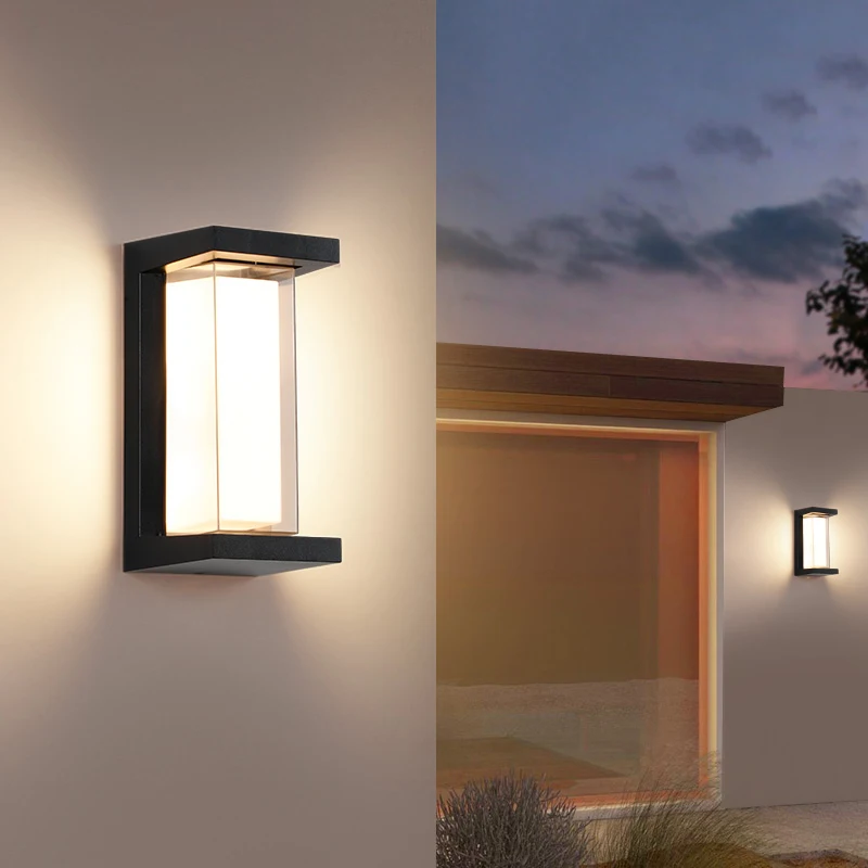 Imagem -04 - Led Outdoor Wall Lamp com Motion Sensor Luz Impermeável Jardim Iluminação