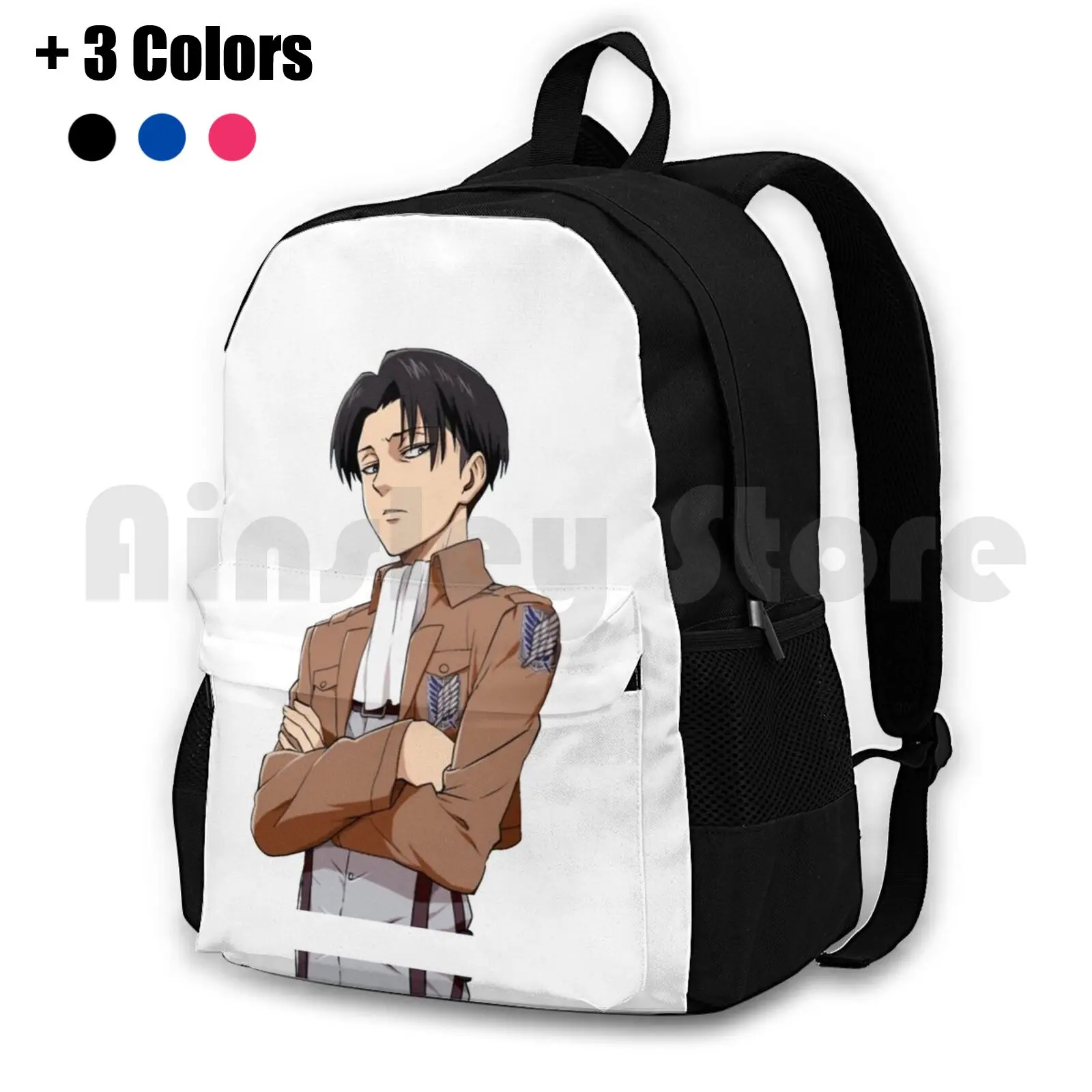 Levi Outdoor Hiking Backpack Riding Climbing Sports Bag Aot Anime Hearts Manga