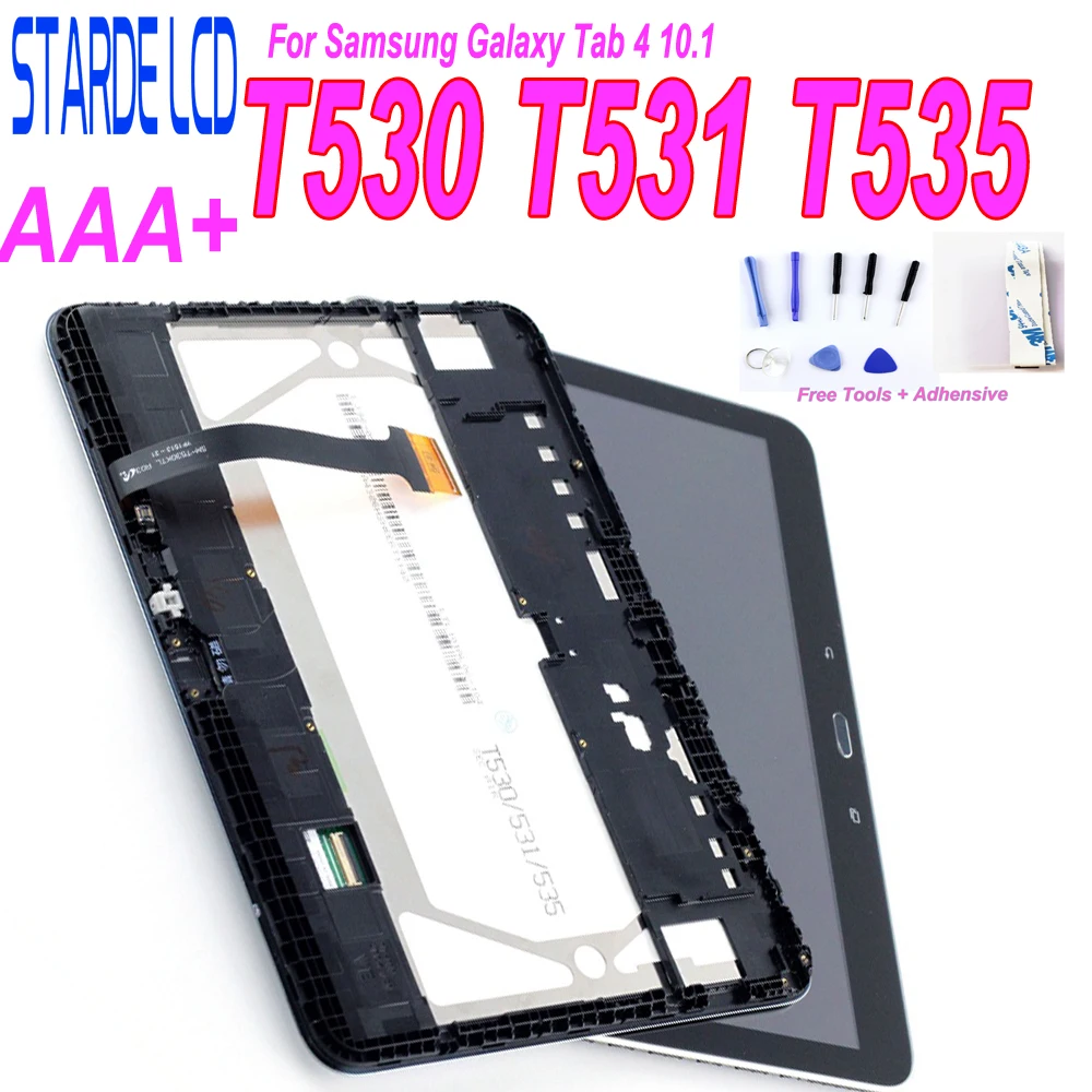 AAA+ Replacement LCD For Samsung Galaxy Tab 4 10.1 T530 T531 T533 T535 LCD Display Touch Screen Digitizer Assembly Frame Parts