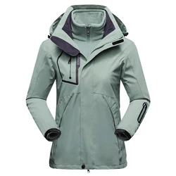 Winter Ski Jacket Women High Quality Waterproof Warmth Female Coat Snow Camping Skiing and Snowboard 3 in 1 Jacket Brand