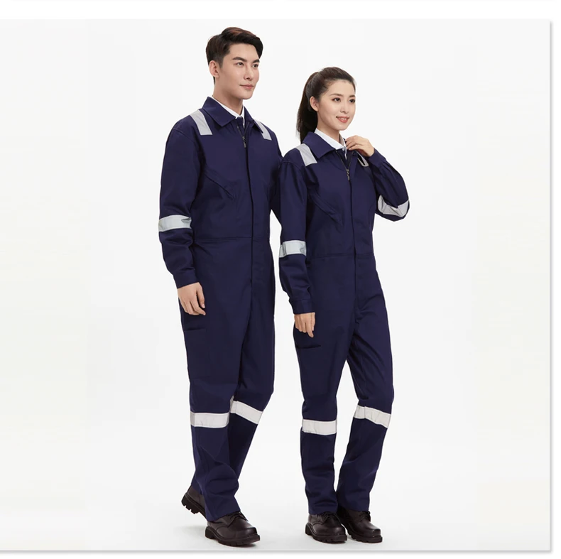 100% Cotton Anti-static Coveralls Suits Reflective Protection Clothing Anti-scald Flame Retardant Thermal Insulation Uniforms