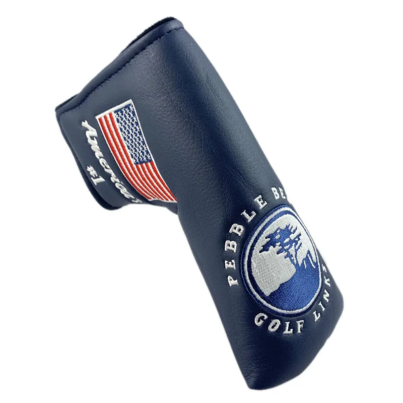 Golf Mallet Putter Covers 1Pcs Magnetic Closure Customized Headcover Synthetic Leather Waterproof