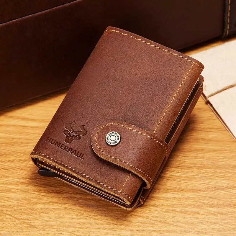 Slim Male Walet Luxury Hasp Purse Short Men Wallets Genuine Leather Bank Card Holder Credit Travel Credential Coin Money Bag