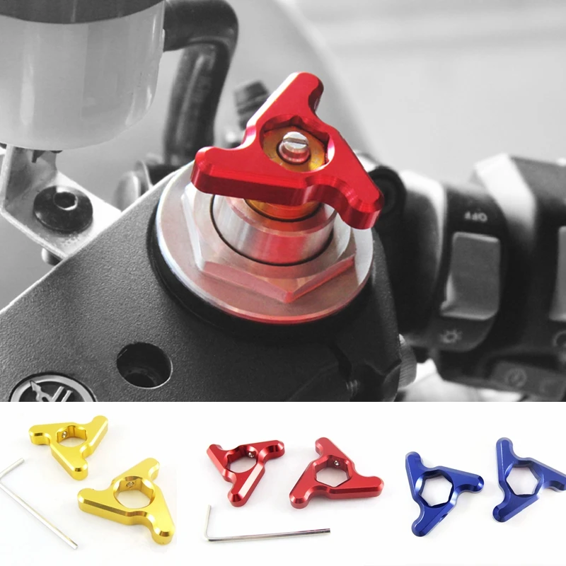 Motorcycle CNC Racing Front Fork Preload Adjusters For YAMAHA R6 1999-2007 FZ1 2005 MT-01 TDM900