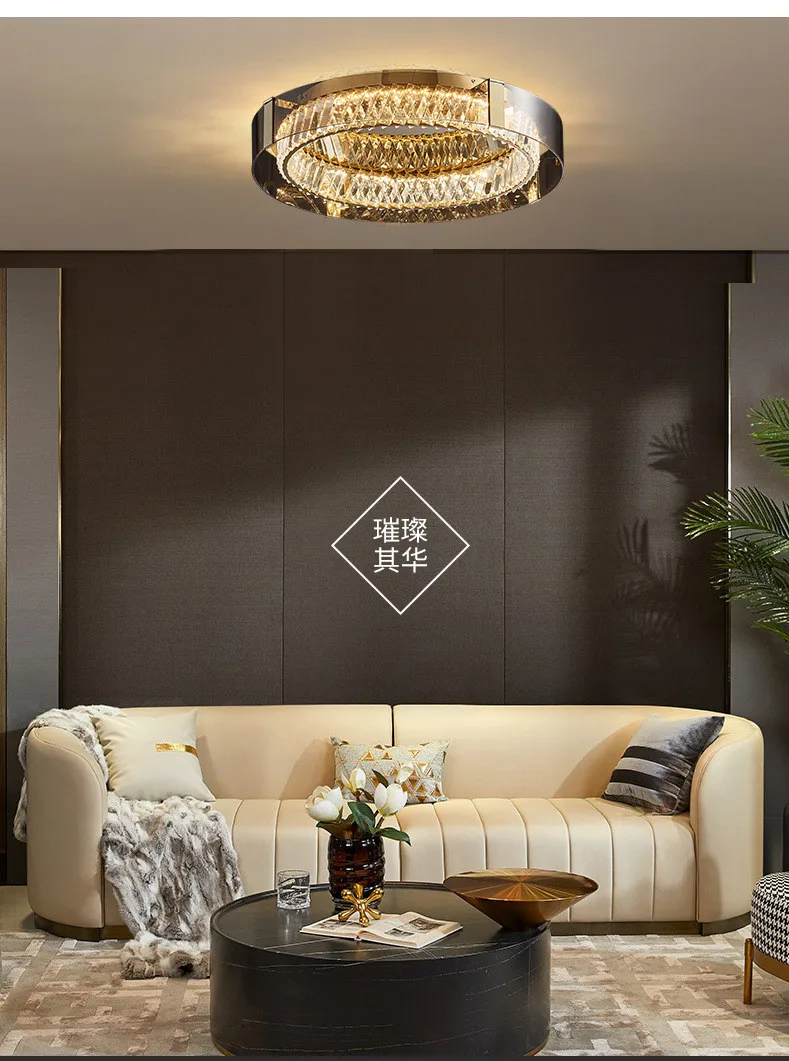 K9 Crystal LED Dimmable Ceiling Lamp Steel Body Mounted