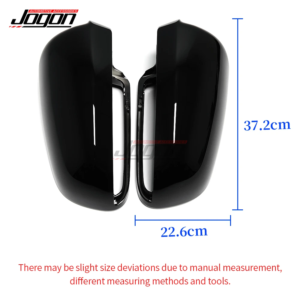 2pcs Replace Black Mirror Caps Cover For Audi A4 S4 B7 A6 S6 C6 4F 2004 2005 2006 2007 2008 Side Wing Rearview Caps Trim